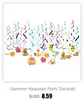 Sommar Hawaiian Party Decoration 3pc / Set Honeycomb Ananas bordscentrum Strandpool Luau Tropisk födelsedagsfest dekor