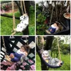 Criativo bonito sapos gato cão resina deitado papai noel estátua jardim pendurar na árvore pingente decorativo interior ao ar livre decoração ornamento t28079060