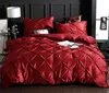 Ensemble de literie en satin de soie de couleur unie Style nordique avec taie d'oreiller Full Queen King Size