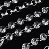 12 stks 17cm Clear Crystal Acrylic Achthoekige Kralen Gordijn Garland Kroonluchter Opknoping Ornament Hanger Bruiloft Decoraties