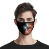 Maschera per il viso stampata in 3D Uomo Donna Bambini Maschera per la bocca in seta di ghiaccio Lavabile per esterni Parasole UV Maschera protettiva per l'universo del cielo