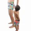 Erkekler Mayo 2022 Lycra Kumaş Ebeveyn Çocuk Mayo Erkek Plaj Giyim Mayoları Erkekler Aile Eşleştiren Kıyafetler Yüzme Gagası1