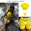 Noeud crop top bikini 2019 maillots de bain léopard femmes baigneurs jaune maillot de bain brésilien femme T-shirt string bikini sexy natation nouveau1