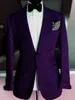 Custom Made Men Suits Black Pattern Noivo Smoking xaile lapela Groomsmen Wedding Best Man 2 peças (jaqueta + calça + empate) L472
