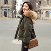 Mulheres para baixo parkas 2021 moda mulheres inverno jacke mulher casaco puro salada zipper cap algodão com 2 cores