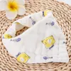 100 % Cotton Gauze Triangle 베이비 반다나 턱받이 부드러운 통기성 Drool Bib 점심 먹이 Bib Burp Cloths 최고 품질