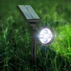 Solar Lawn Light IP65 Vattentät Spotlight Outdoor Garden Spotlights Patio Landscape Pathway Light Decoration Lights Solar Lamps