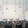 Rope Pendant Lamps Globe Chrome Glass Ball Hanglamp Lustre Suspension Kitchen Fixture Home Hanging Lights E27