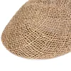 男性と女性のための夏の手作りのわらのベレー帽の帽子屋外の通気性の高い日曜日の帽子サンハットラフィットのビーチ帽子