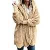 2018 Winter Fleece Pullover Sherpa Fleece Mit Kapuze Übergroße Lange Strickjacke Teddy Flauschigen Herbst Winter Warm Wear Weibliche Pullover