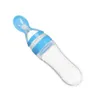 Baby Squeezing Feeding Bottle Silicone Training Rice Spoon Infant Cereal Food Supplement Feeder Safe Tableware Tools