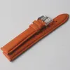 Äkta läder Watchband Lizard Grain Orange Watch Strap Fashion Style Accessories 14mm 16mm 18mm For Ladys Wristwatch RECLACEMEN262U