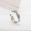 100% реальные 925 серебряных колец серебряного серебра для женщин винтажный геометрический поворот открытый регулируемый кольцо.