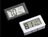 Bijgewerkt Embedded Digitale LCD Thermometer Hygrometer Temperatuur Vochtigheid tester koelkast Vriezer Meter Monitor zwart witte kleur