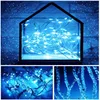 Stringi Światła Miedź Drut LED Wróżki Światła Słoneczne Oświetlenie Dekoracyjne Oświetlenie 10 M 100leds Wodoodporna dla Outdoor Christmas Garden Patio Lawn