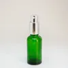 Gold, Silber, Schwarz, Pumpzerstäuber, 30 ml, 50 ml, grüne Sprühflaschen, Glas-Kosmetik-Parfümbehälter im Angebot