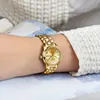 aesop Gold Luxury Watch Women Japan Movement Mechanical Automatic Watch Ladiesステンレス鋼ゴールデン女性時計女性208U