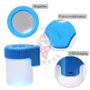 Light-Up LED Air Tight Proof Magnifying Plastic & Glass Storage Jar Viewing Container 155ML Multi-Use Plastic Container Pill Box Bottle Case