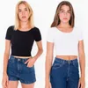 Women O Neck T shirts Sexy Crop Top Short Sleeve Tops Ladies Basic T-shirt Casual Summer Fashion Slim Fitting Corset