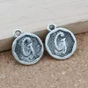 100 pçs / lotes Antique Silver Letter "G" Alfabeto Inicial Liga Encantos Pingentes para Jóias Fazendo Colar DIY Acessórios