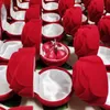 200 x diametro 5 cm romantico mini rosa rossa a forma di velluto bomboniera bomboniera festival cioccolato scatole regalo decorazione