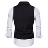 Personnalisé printemps et automne nouveaux messieurs couleur Pure Double boutonnage homme armure hommes britannique Western armure grande taille gilet manteau