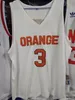 Syracuse White Real Pictures College Dion Ofterys #3 Retro Basketball Jersey Men's Ed Custom Number Name