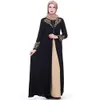 black gold muslim dress