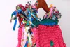 Новые летние девочки Детские дизайнерские костюмы богемный стиль детские платья для рукавочных девочек пляжные платья для цветочных печати Gir263u