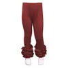 Mudbala Boutique Bady Baghter Solid Cotton Cotton Triple Ruffle Icing Leggings子供