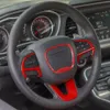 4PCS ABS Steering Wheel Trim Emblem Kit Sticker Decoration Cover for Dodge Charger 2015+ Interior Accessories