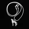 Collier de mode loup hurlant pendentifs en argent court long femmes hommes Colar cadeau bijoux