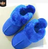 Pantofole classiche in cotone caldo per bambini in vera pelle Pantofole per bambini alla moda Stivali corti Stivali da neve Pantofole in cotone per bambini