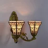 Lampe murale Tiffany Vintage baroque, luminaire mural en verre teinté, éclairage d'intérieur, lampes de chevet suspendues