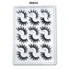 New 9Pairs Silk Protein False Eyelashes Natural Fake 3D Mink Eyelashes Thick Handmade Eyelash Extension Makeup Tools