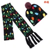 Boże Narodzenie Beanie kapelusz scarf set dla LED dzianiny migające szaliki Zestaw Czapka do Snowflake Elk Renifer Xmas Drzewo Party rekwizyty XD21178