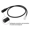 RJ9 Mlae to DC 3.5mm Adapter with 3pcs RJ9 MF Wire for PC Headphone Vopi Telephone Black