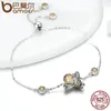 Bamoer Book Matter 100% 925 Stirling Silver Dancing Bee Chain Links Femenino Sex Crystal Pulsera de piedra Big Y19062901228c