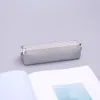 Gouden PVC Pencil Case Small Pencil Pouch Slim penzak met ritssluiting voor volwassenen 122355