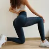 Pantaloni da yoga da donna in rete Pantaloni sportivi da fitness a vita alta Pantaloni da corsa da allenamento lavorati a maglia push-up