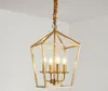 Diamond Style Copper Brass Golden Hanging Chain Hanglamp Bird Cage Nest Dinning Woonkamer LED Light Myy