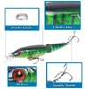 5Pcsset 105mm 9g Fishing Lure Artificial Minnow Lures Bait Wobblers Crankbait 2 Segments Swimmer Fish Hard Baits Treble Hooks T198266227