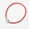 Fashion Silver Plated Cooper Woven Leather Bracelet Fit for Charm Beads DIY Bracelets Bangle 3MM Wholesale Price 9 Colors