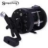 Sougayilang Saltwater Fiske Reels TSSD 3000L-4000L Trolling Drum Fiske Reel Saltvatten Höger Hand Svart Havsfisk Reel T191015