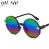 Fashion Cute Round Sunglasses Kids Steampunk Boys Girls Luxury Vintage Children Sun Glasses