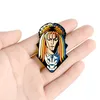 Punk Style Emalia Pin Osobowości Długie Włosy Mężczyzna Lapel Pin Broszka Koszula Torba Kolorowa Cartoon Badge Lady Biżuteria Prezent Dla przyjaciela