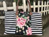 22 tums blommapläterad Tote Kvinnor Duffel Bag Floral Weekender Duffle för Lady Girls Weekend Travel Tote 10 stilar LJJK2215