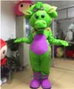 Halloween grön barney dinosaur maskot kostym tecknad djur anime tema karaktär jul karneval fest fancy kostymer vuxen outfit