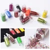 Nail Dipping Powder Set Glitter Mermaid 48 Color 24 colors Mixed Glass Vial Sets Pearl DIY Accessories Nails Art Sticker Sequin Kit