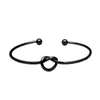 Gold Silver Black Color Tie Knot Bangle Simple Twist Open Charm Bracelets For Women Girl Jewelry